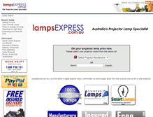 Tablet Screenshot of lampsexpress.com.au